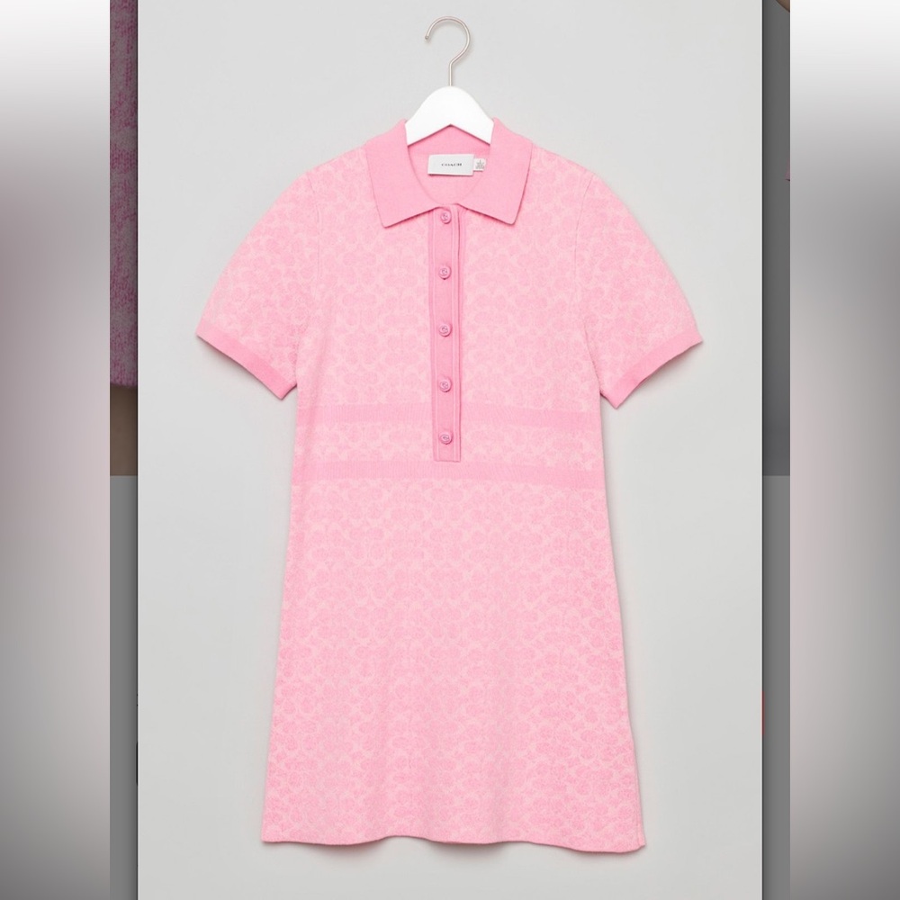 Coach Blush Pink Polo Mini Dress